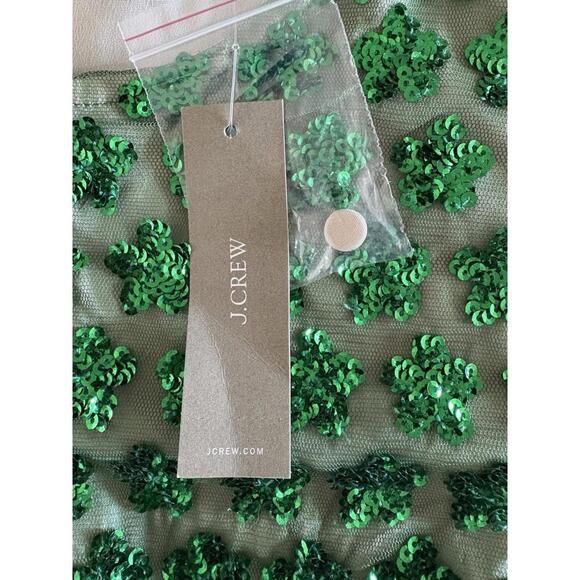 NWT JCrew Select Embellished Sequined Shell Top Emerald, Medium BR341 - Picture 6 of 9